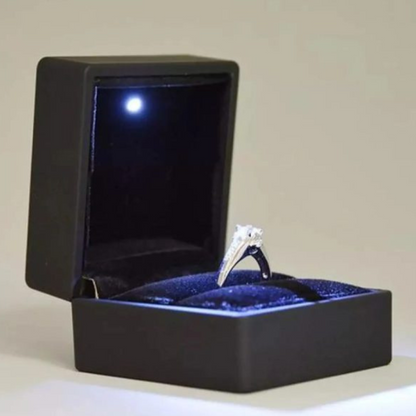 Jewelry Box with LED Light for Engagement/Wedding Rings (Box Only)